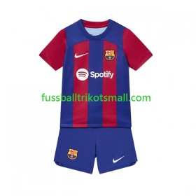 Fußballtrikots FC Barcelona Kinder 2023-2024 Kurzarm Heimtrikotsatz kaufen